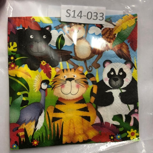 [S14-033] S14-033 Servilletas de Animales selva