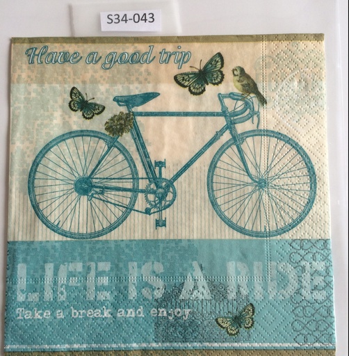 [S34-043] S34-043 Servilletas Vintage bicicleta
