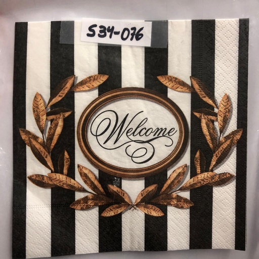[S34-076] S34-076 Servilletas Vintage Welcome