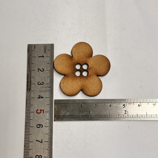 [L5-001a] L5-001a Flor redonda 4cm Botón