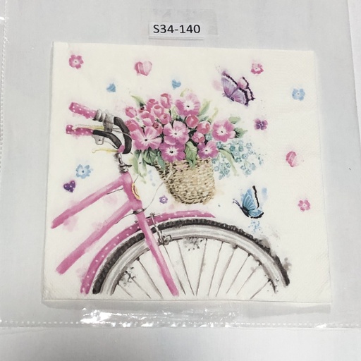 [S34-140] S34-140 Servilletas Vintage bicicleta