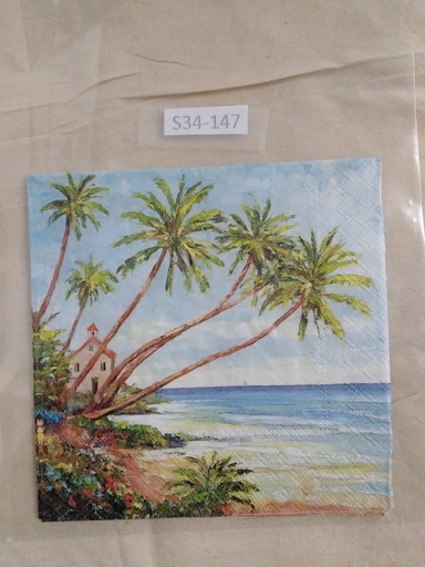 [S34-147] S34-147 Servilletas Vintage playa