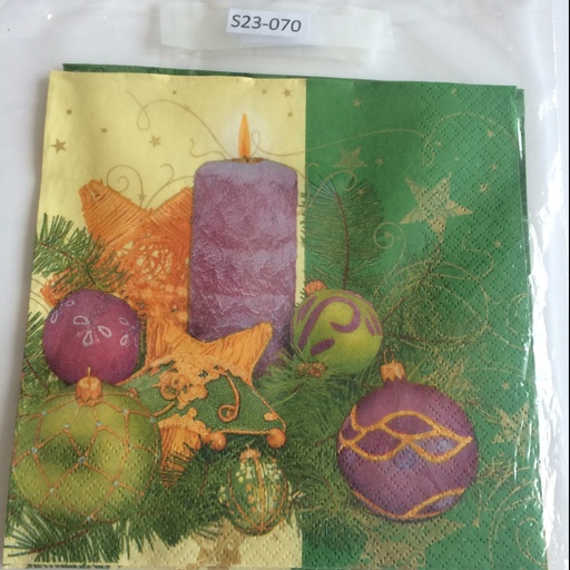 [S23-070] S23-070 Servilletas de Navidad o Navideñas candelas