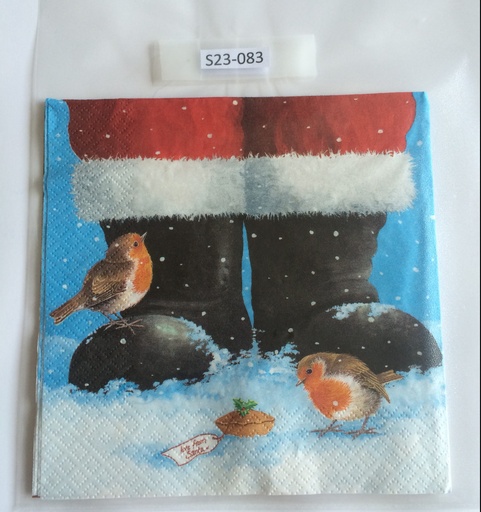 [S23-083] S23-083 Servilletas de Navidad o Navideñas botas de santa