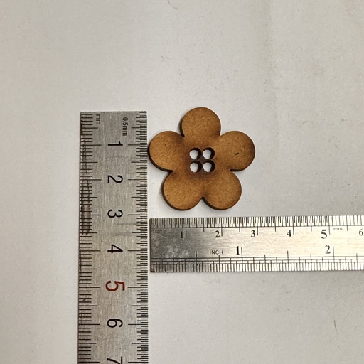 [L5-002a] L5-002a Flor redonda 3cm Botón 