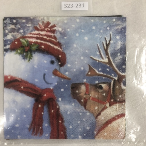 [S23-231] S23-231 Servilletas de Navidad o Navideñas muñeco de nieve