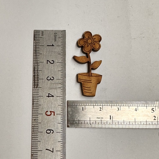 [L5-024a] L5-024a Flor con maceta 4cm