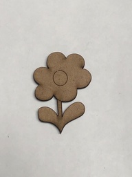 [L5-066] L5-066 Flor de frente con hojas 5cm