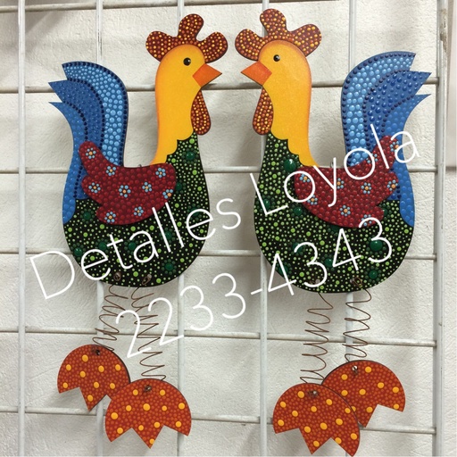 [L13-003a] L13-003a Gallos de pared con patas 25cm  (izq) precio por unidad