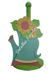 [L13-029a] L13-029a Regadera con flores  mayordomo 25cm
