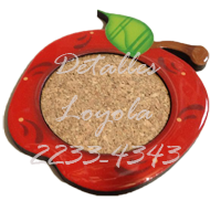 [L13-048] L13-048 Portavaso de Manzana con corcho