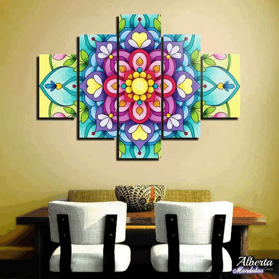 [L13-176] L13-176 Mandala en 5 partes 60x81cm/3mm