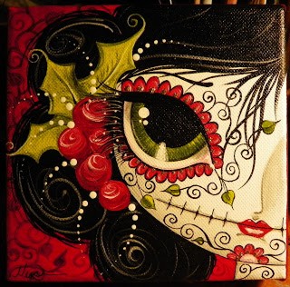 [L13-199] L13-199 Cuadro CATRINAS Catrina 3 plano 40x40cm