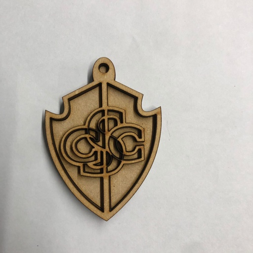 L27-059 Llavero logo CARTAGO 7.5cm para vitral