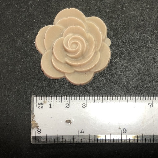 Aplicaciones resina blanca Rosa plana 5cm