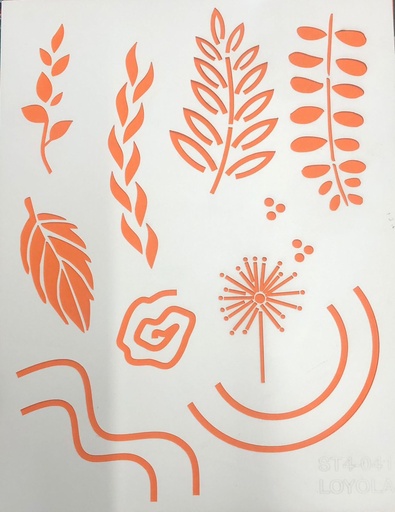 ST4-041 Plantilla Loyola para Pintura Orgánica 22x28cm