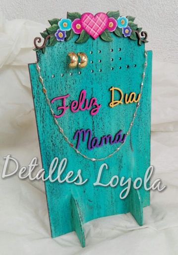 [L11-021] L11-021 Proyecto, portaaretes y cadenas FELIZ DIA DE LA MADRE + L17-023  flores y coraz