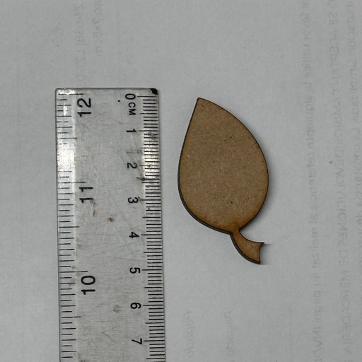 L5-078 Hoja sencilla con tallo 5cm