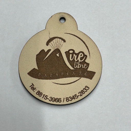 L17-114 Medalla 6cm de diametro con motivo grabado bajo relieve MDF 3mm base pintada