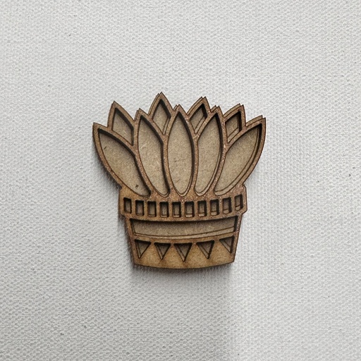 L5-181a Cactus 1 en maceta 5cm acabado vitral