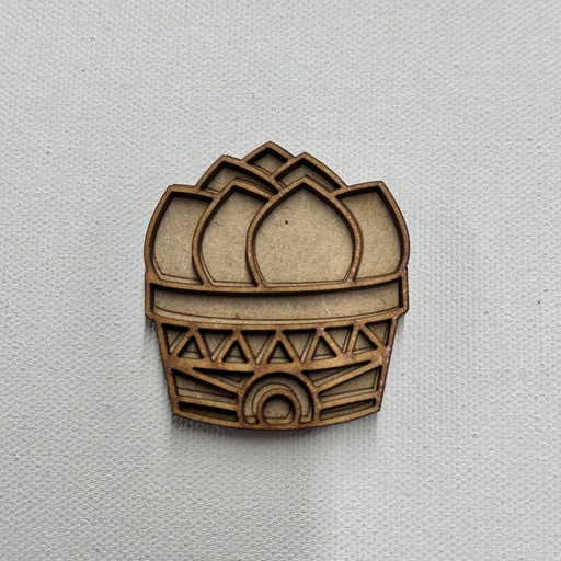 L5-185a Cactus 5 en maceta 5cm acabado vitral