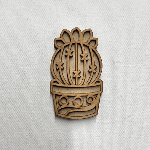 L5-188a Cactus 8 en maceta 8cm acabado vitral