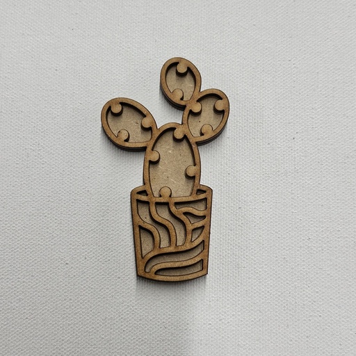 L5-187a Cactus 7 en maceta 8cm esqueleto acabado vitral