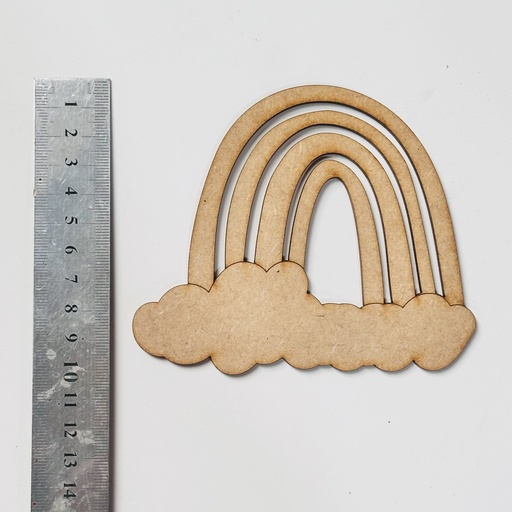 L9-112 Arco iris con nube 12x10cm