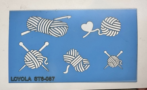 ST6-087 Plantilla ovillos y lanas de tener 22x14cm
