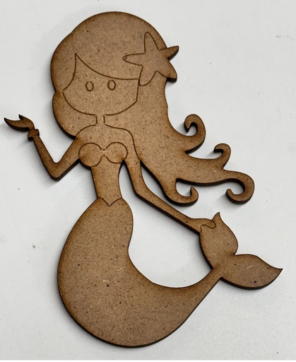 L9-115 Sirena 12cm con estrellita en el pelo