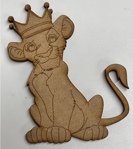 L22-181 Rey león con corona 12cm