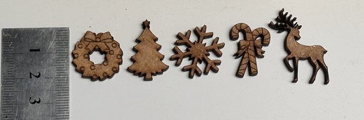 L33-087a Paquete de miniaturas navidad 2cm (Corona, copo de neive, 2 bastones, árbol y reno) (copia)