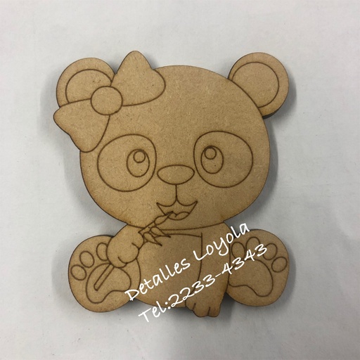 [L14-150] L14-150 Osita - oso  panda con lazo 6cm