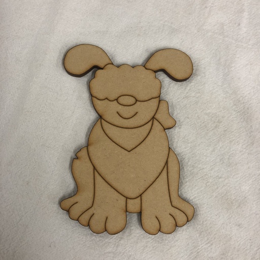 [L14-155] L14-155 Perro con pañuelo al cuello 10cm