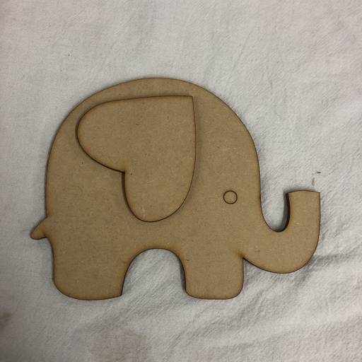 [L14-186] L14-186 Elefante orejita de corazon #2 10cm 