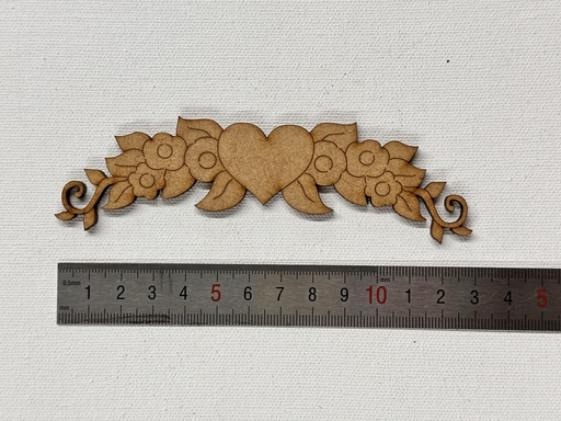 [L17-023] L17-023 Adorno de corazon con flores 4x13cm