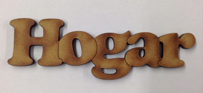 [L19-010] L19-010 Hogar Dulce Hogar 3X9cm cada palabra (imprenta-grueso)