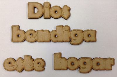 [L19-054] L19-054 Frase: Dios bendiga este hogar 4cm alto imprenta