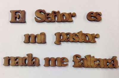[L19-066] L19-066 FRASE: El señor es mi pastor nada me faltara 2.3x35cm