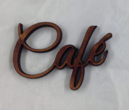 [L19-072] L19-072 Palabra Café 3cm manuscrita vintage