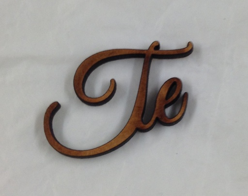 [L19-073] L19-073 Palabra Te 3cm manuscrita vintage