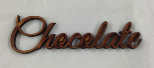 [L19-074] L19-074 Palabra Chocolate 3cm manuscrita vintage