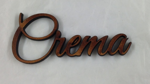 [L19-075] L19-075 Palabra Crema 3cm manuscrita vintage