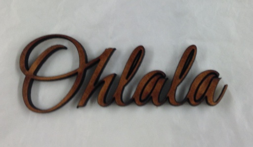 [L19-079] L19-079 Palabra Ohlala 3cm manuscrita vintage
