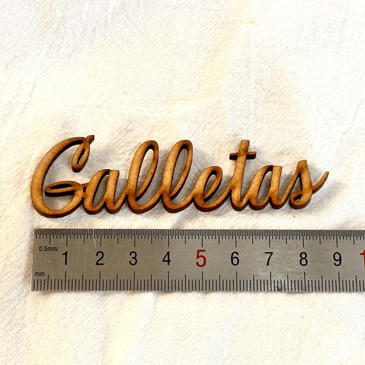 [L19-082] L19-082 Palabra Galletas 3cm manuscrita vintage