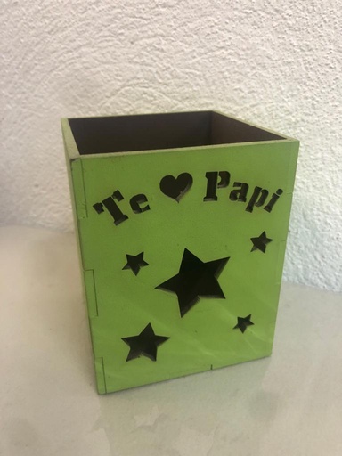 [L20-001c] L20-001c Caja 8x8x10 con calado Te AMO Papito ( sin tapa)
