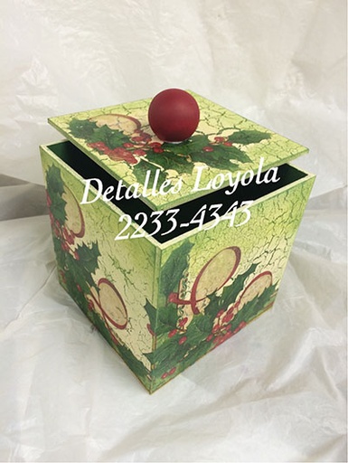 [L20-039a] L20-039a Caja 15x15x15cm con tapade poner y bolita BC-0317)
