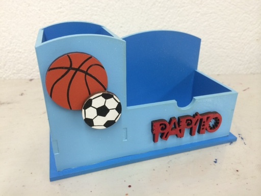 [L20-046] L20-046 Caja doble para escritorio (para lapiceros y papelitos)
