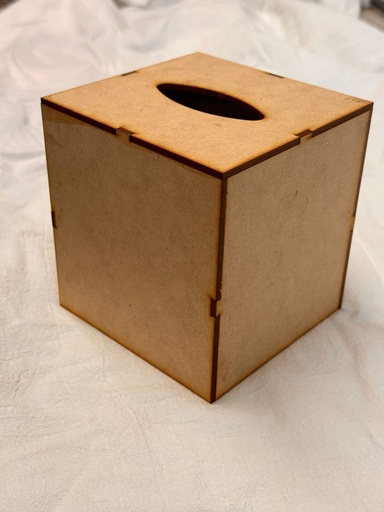 [L20-090] L20-090 Kleenera o caja para kleenex cuadrada alta 13x13x14cm MDF3mm