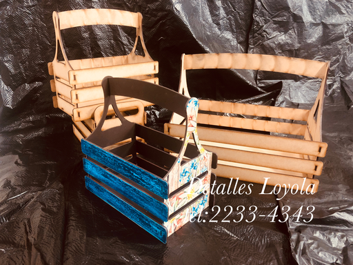 [L20-110] L20-110 Caja con agarradera tipo frutas 20x12x22xm (laser) con agarradera